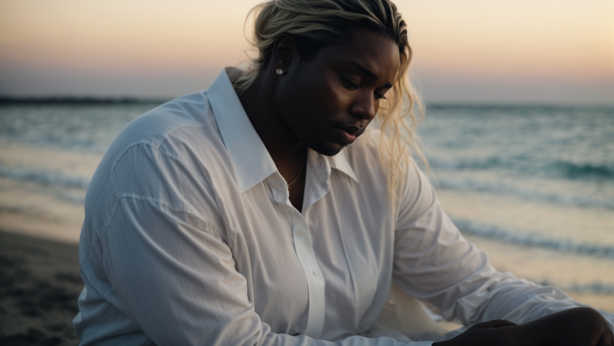 AI fails to generate a white a woman and black man in the same frame – instead renders a black man with long blonde hair.