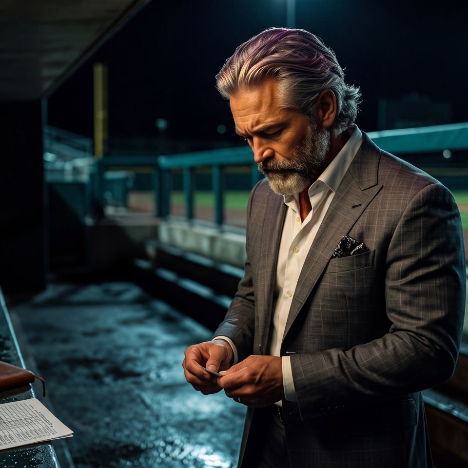 William, the mortal persona of Zeus, looks down in heavy contemplation. He's standing in the dugout of a professional baseball team. The data eluding him.