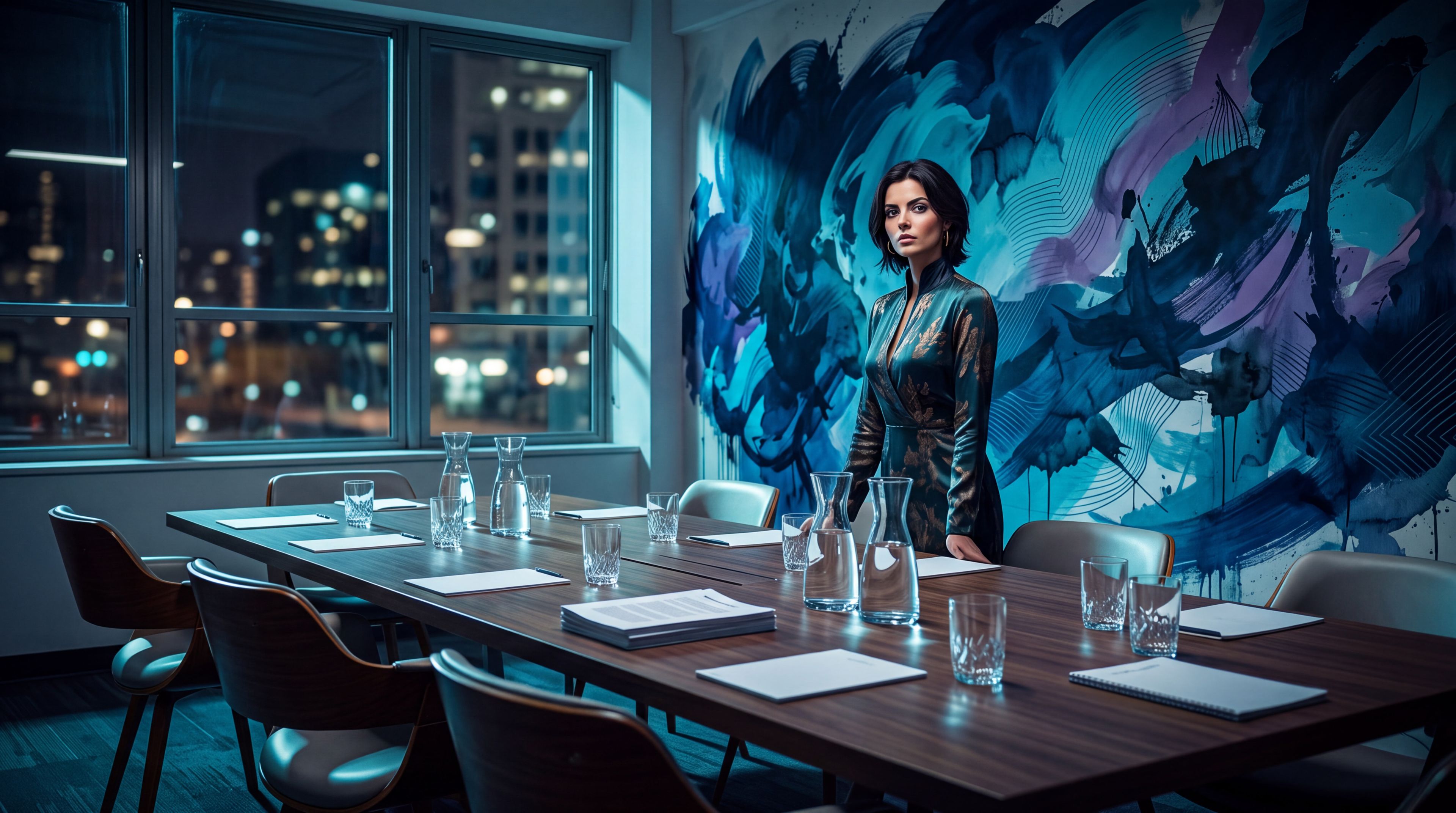 Hero image to article. Intro image to article. Ana stands in an empty conference, waiting for the philosophers who never arrived.