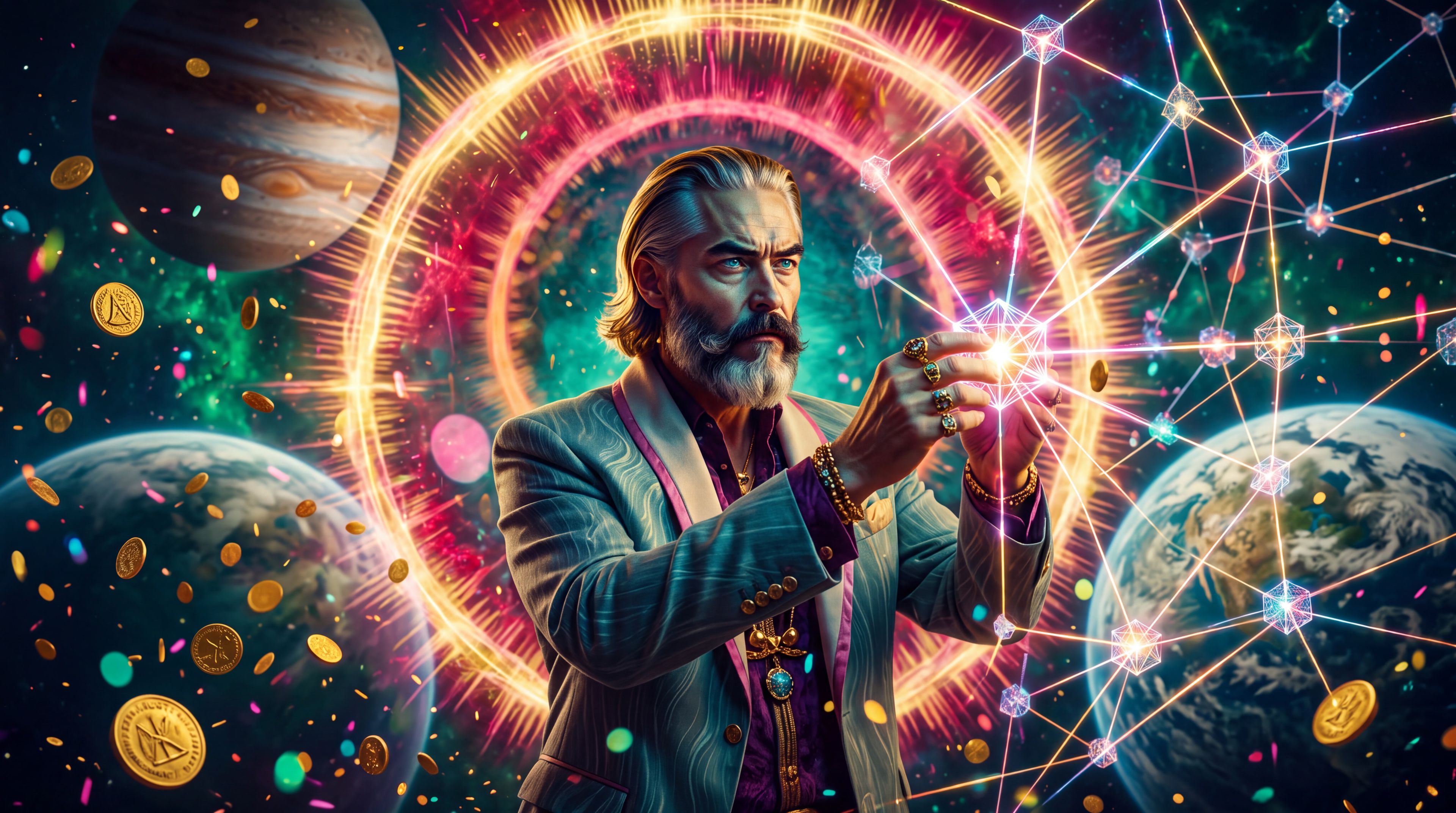 Hero image for the article. Zeus holds a glowing node of information. Brilliant halo ring behind him.